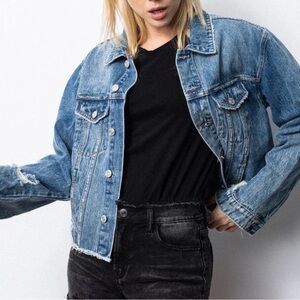 Vervet by Flying Monkey classic fit denim jacket, sz medium EUC